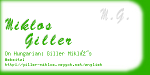 miklos giller business card